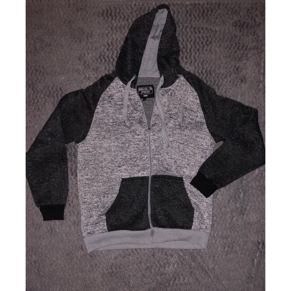 Men’s zip up hoodie black/grey